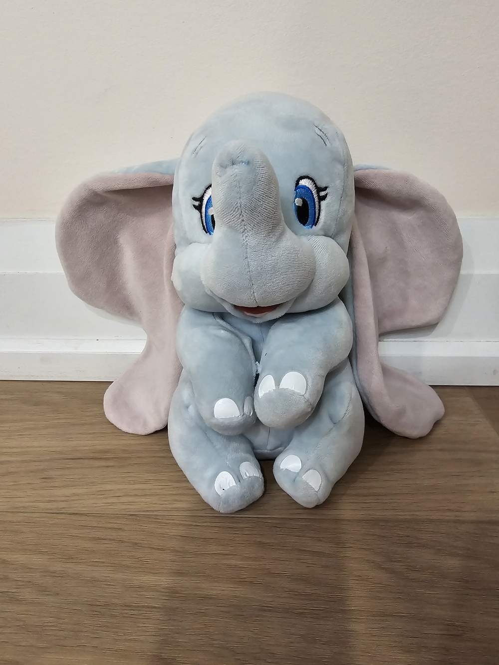 Disney Sparkle Ty Blue Dumbo Plush with Pink Ears